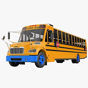 3D Electric School Bus Generic 01 model