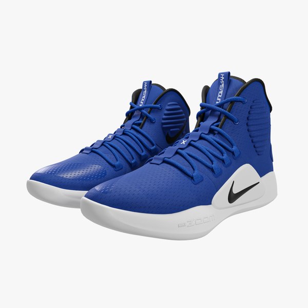 3D model Nike Basketball Shoes Blue - TurboSquid 2050127