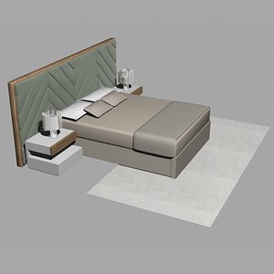 3D Modern master bed model