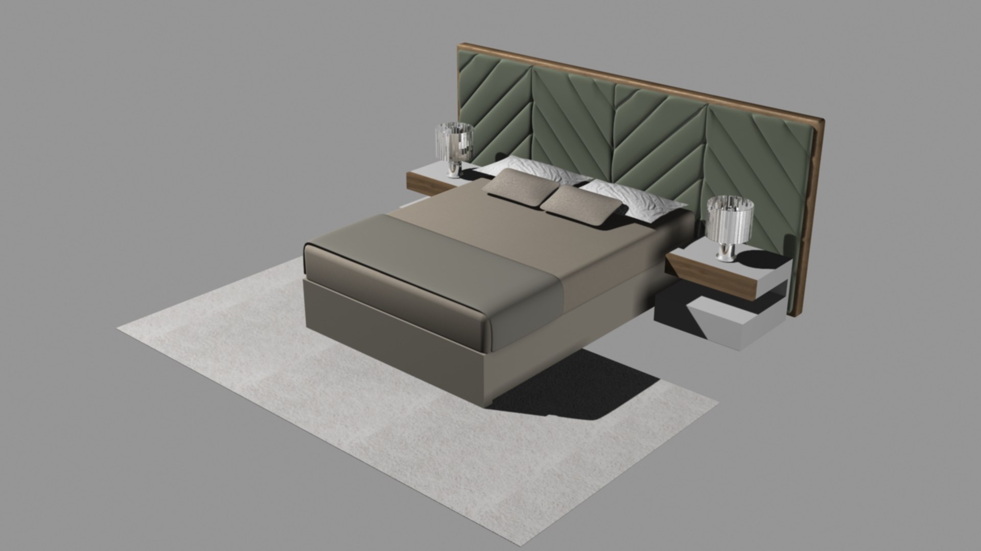 3D Modern Master Bed Model - TurboSquid 2053255