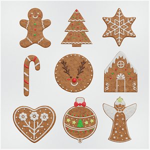 Gingerbread Christmas Cookie Set 1