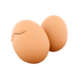 3d  eggs icon model