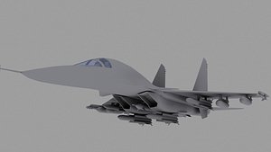 Su-34 Russian Newest Strike Aircraft Game Model