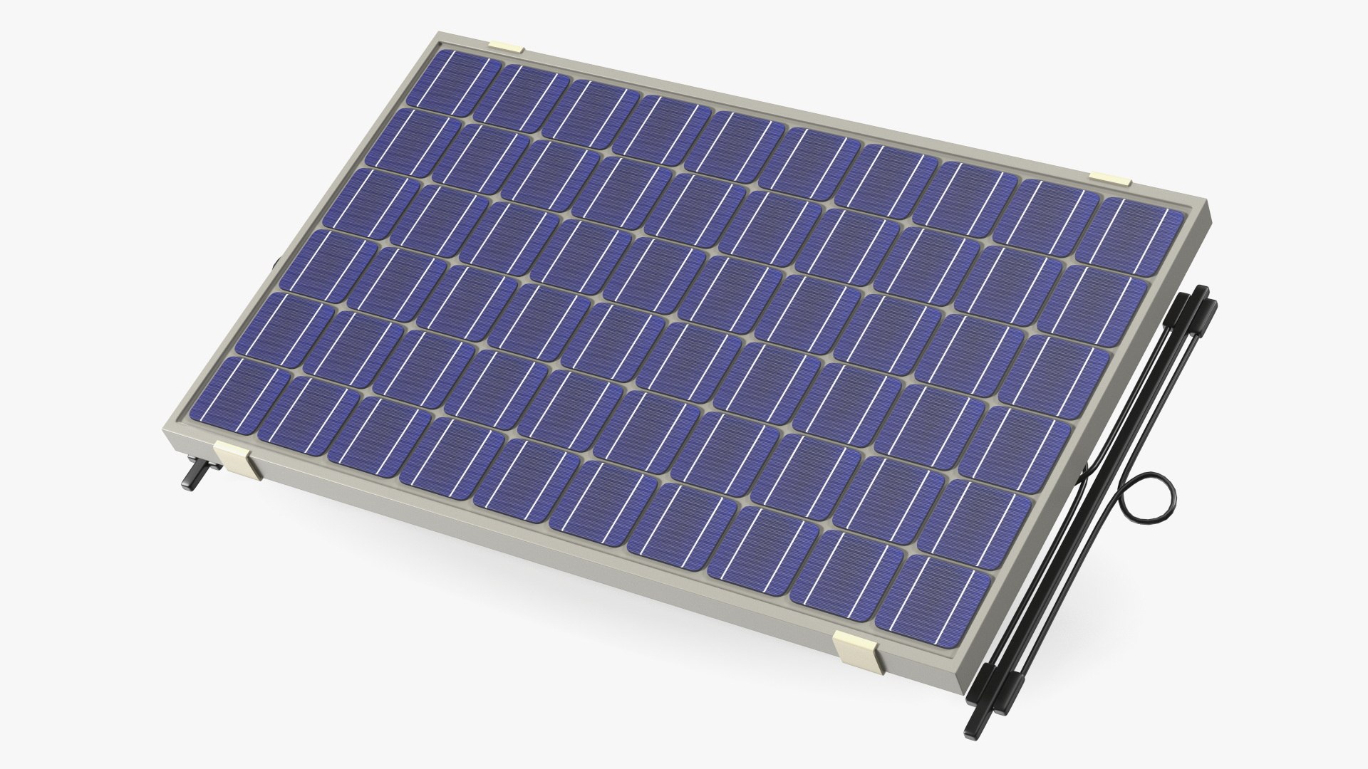 Monocrystalline Solar Panel 3D model preview