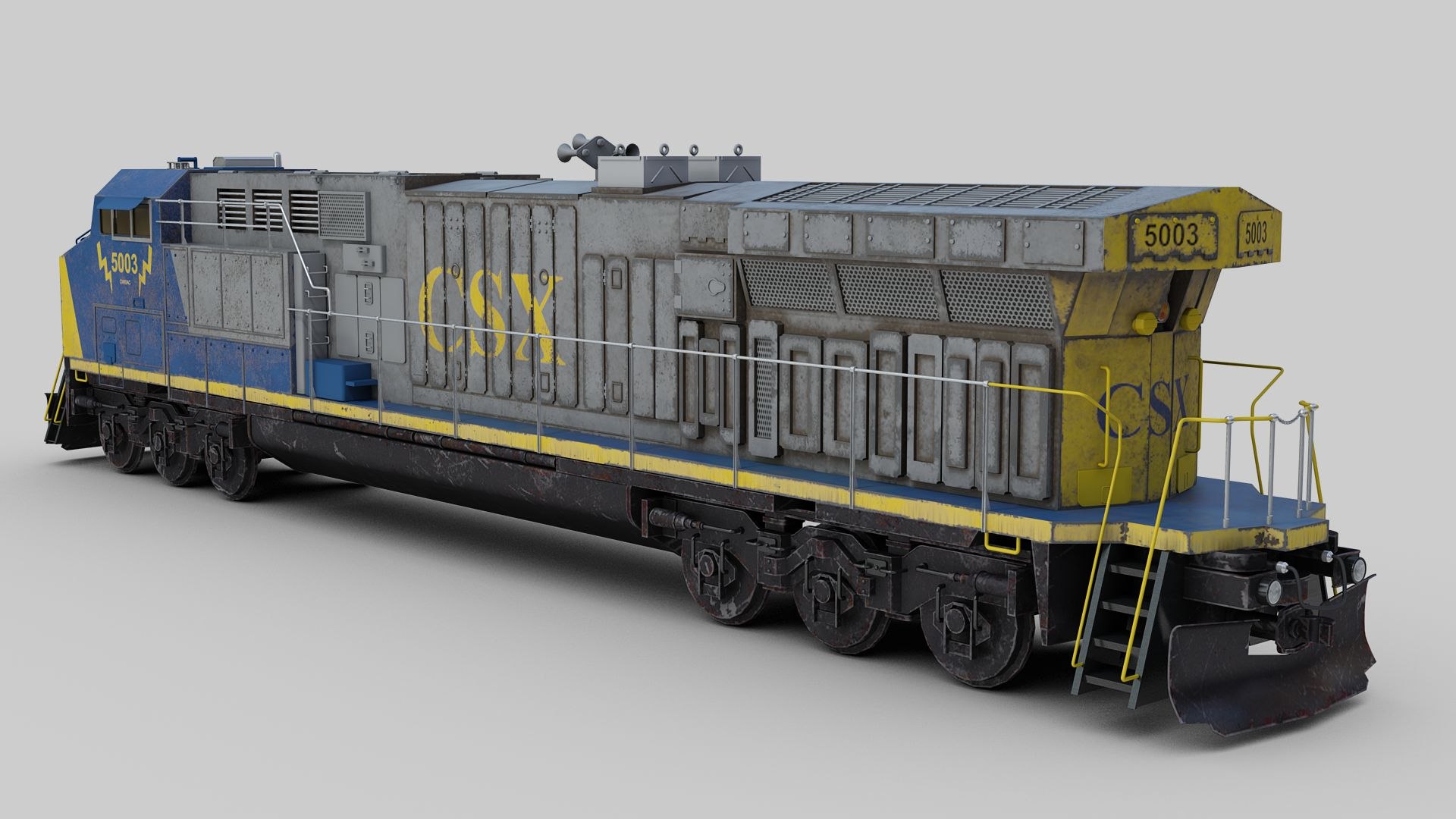 3d model american cw60ac locomotive