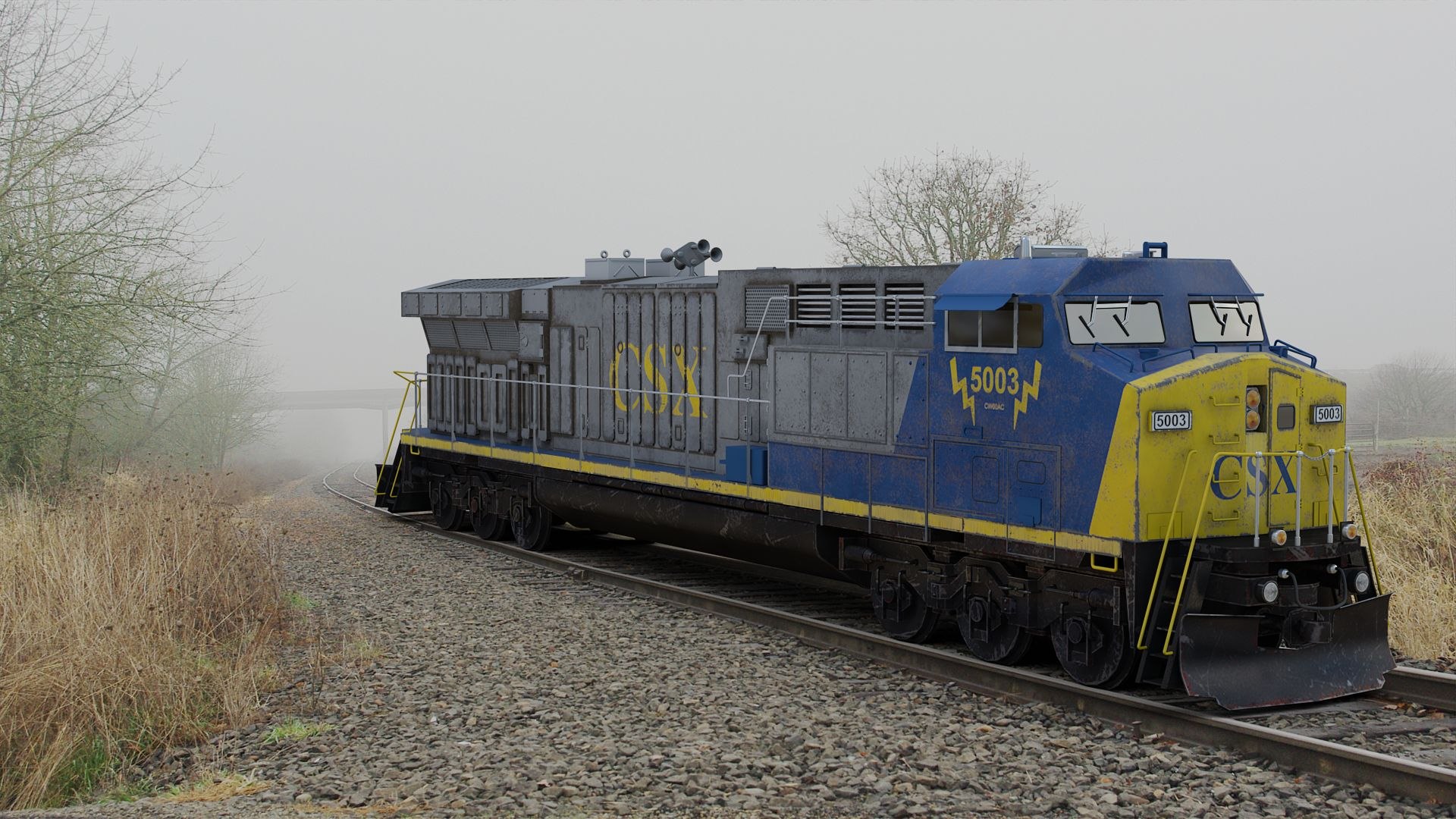 3d model american cw60ac locomotive