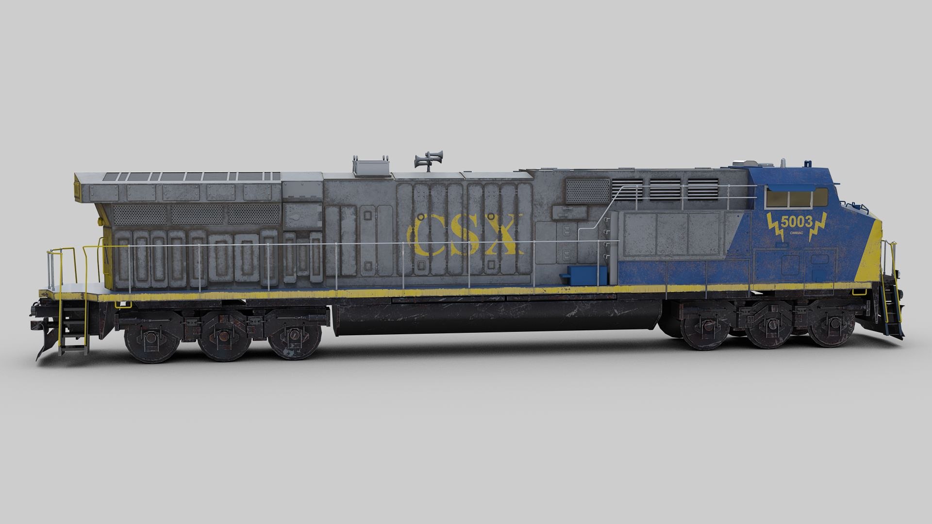 3d model american cw60ac locomotive