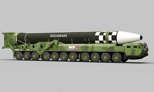 Hwasong-17 missile launcher 3D model