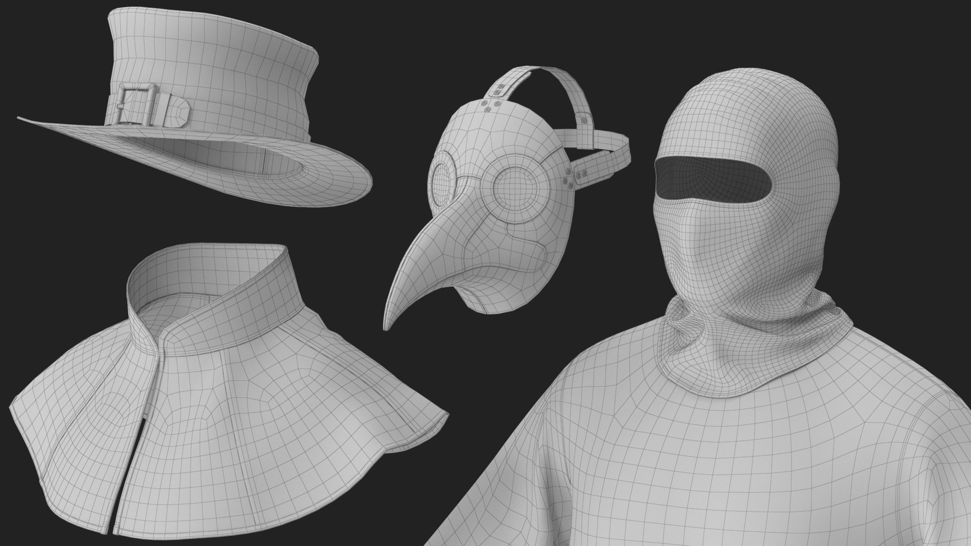 3D Plague Doctor Costume White with Staff https://p.turbosquid.com/ts-thumb/Qs/nWtPLZ/Kt/wireframe_09/jpg/1779868246/1920x1080/fit_q87/3941688857a634fbd24b8afb9628a97ef0d4c86c/wireframe_09.jpg