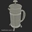 French Press Coffee Pot 3D Model