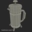 French Press Coffee Pot 3D Model