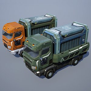 3D truck sci-fi sci model