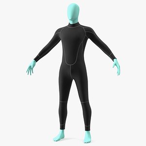 Man Wetsuit Black Full Version