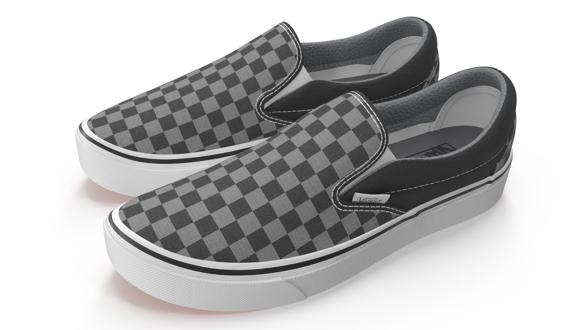 Classic Slip-On Checkerboard Sneakers Vans 3D model preview