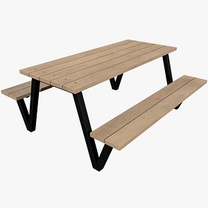 Picnic Table v4 with PBR 4K 8K