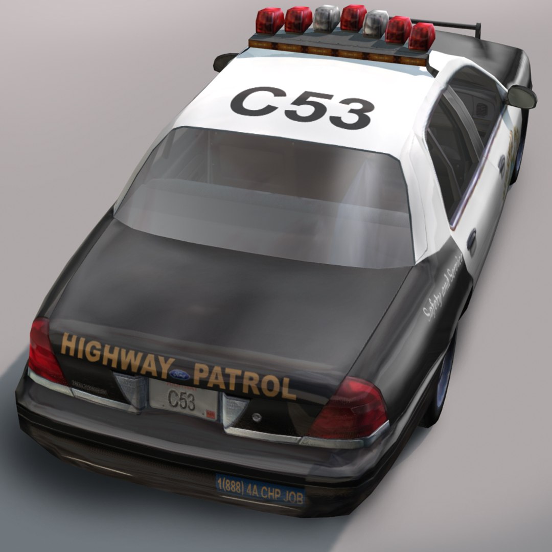 Highway Car Wheel Police 3d Model