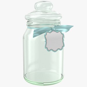 3D glass jar