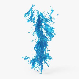 water blast splash 3D model