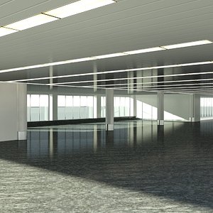 airport interior 3d max