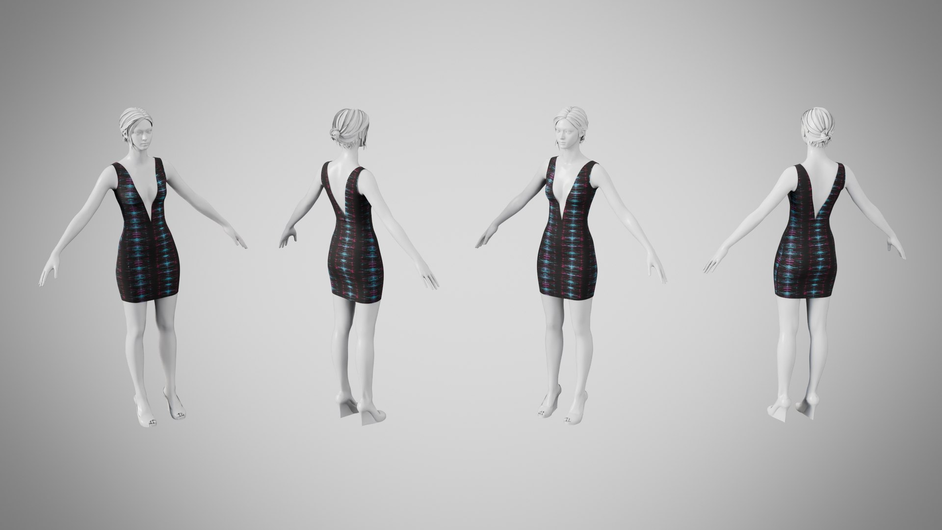 Dress 34 Abstract Sound Wave 3D Model - TurboSquid 2502549