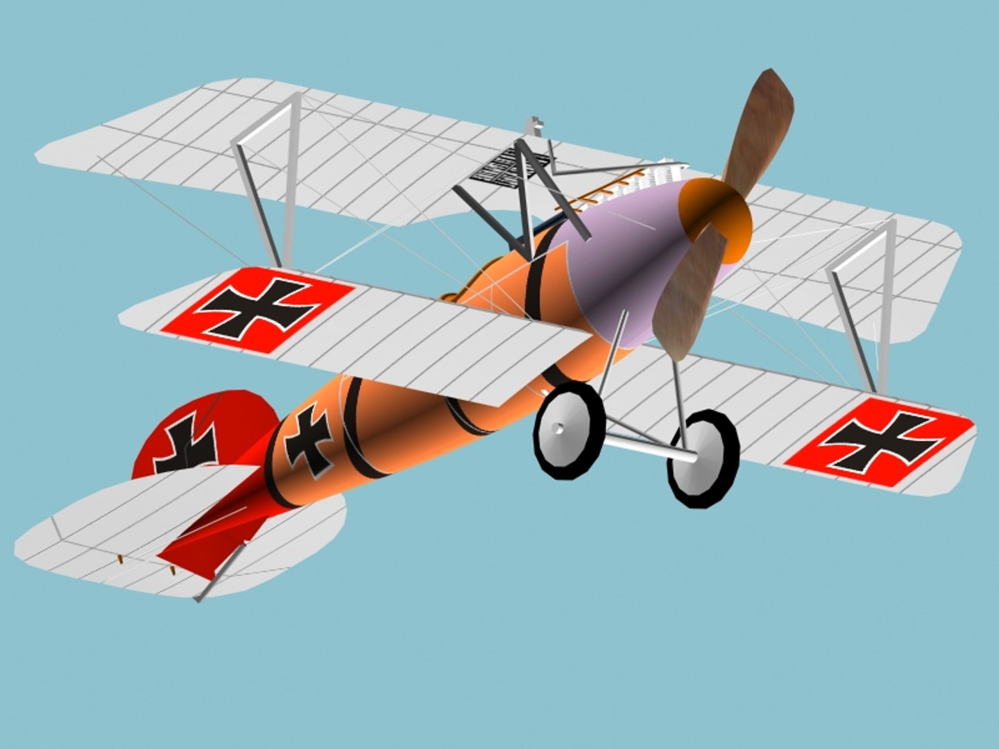 3d Albatros Dva Fighter Model