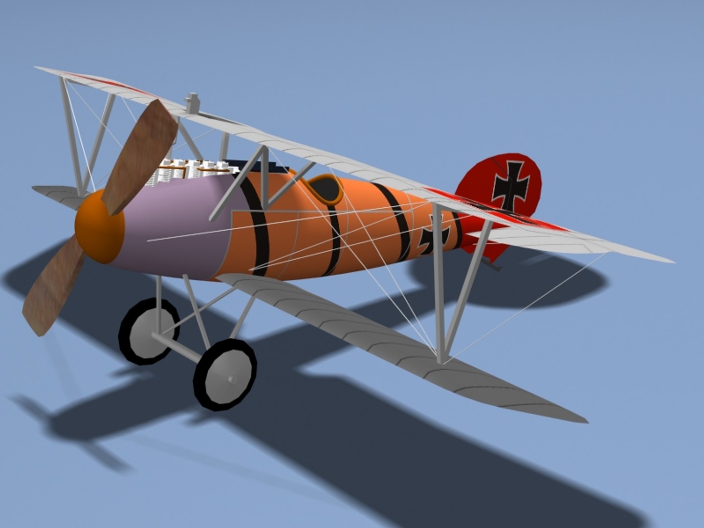 3d Albatros Dva Fighter Model