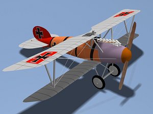 3d albatros dva fighter model