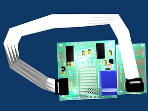 3d model combination lock