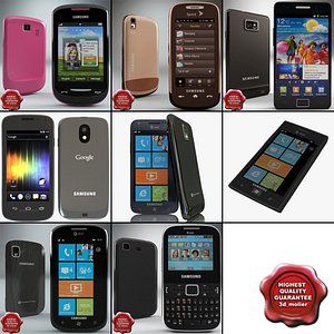 samsung phones v1 3d model