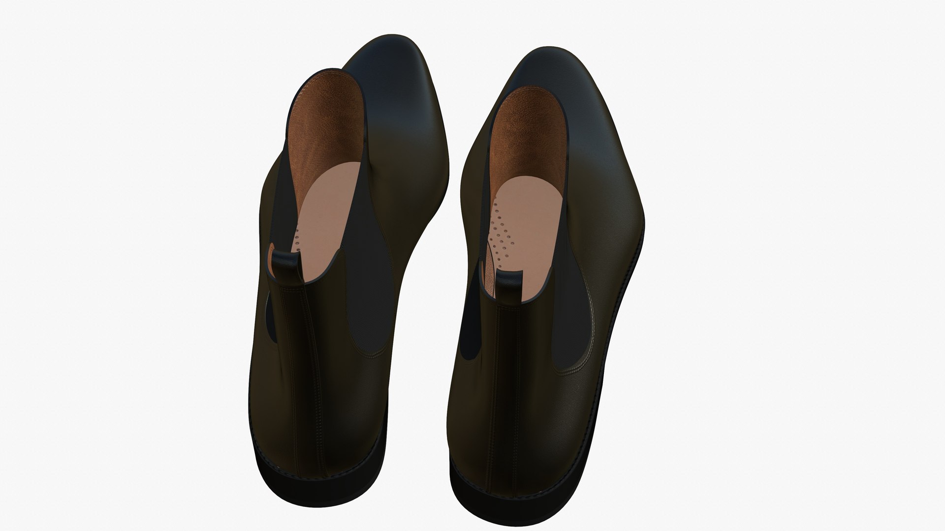 3D Leather Boots Black Mens model - TurboSquid 1818279