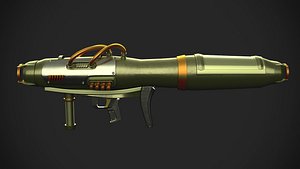 sci-fi rocket launcher 3d max