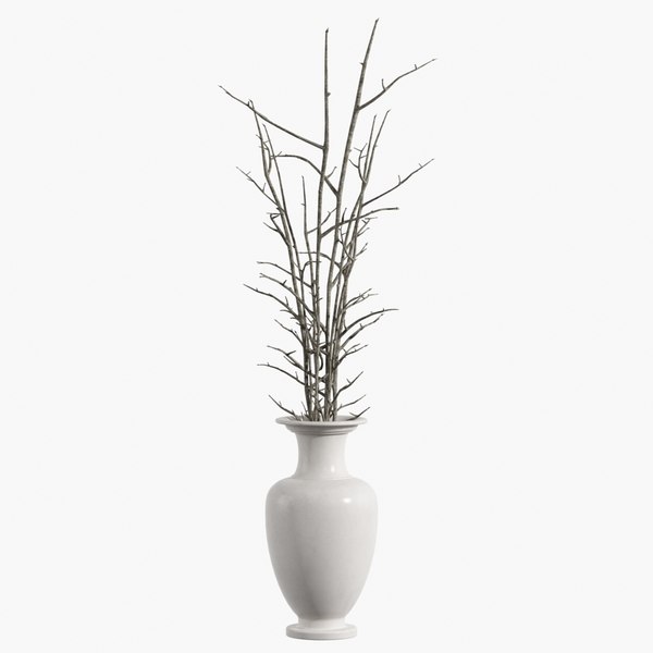 realistic vase branches 3d 3ds