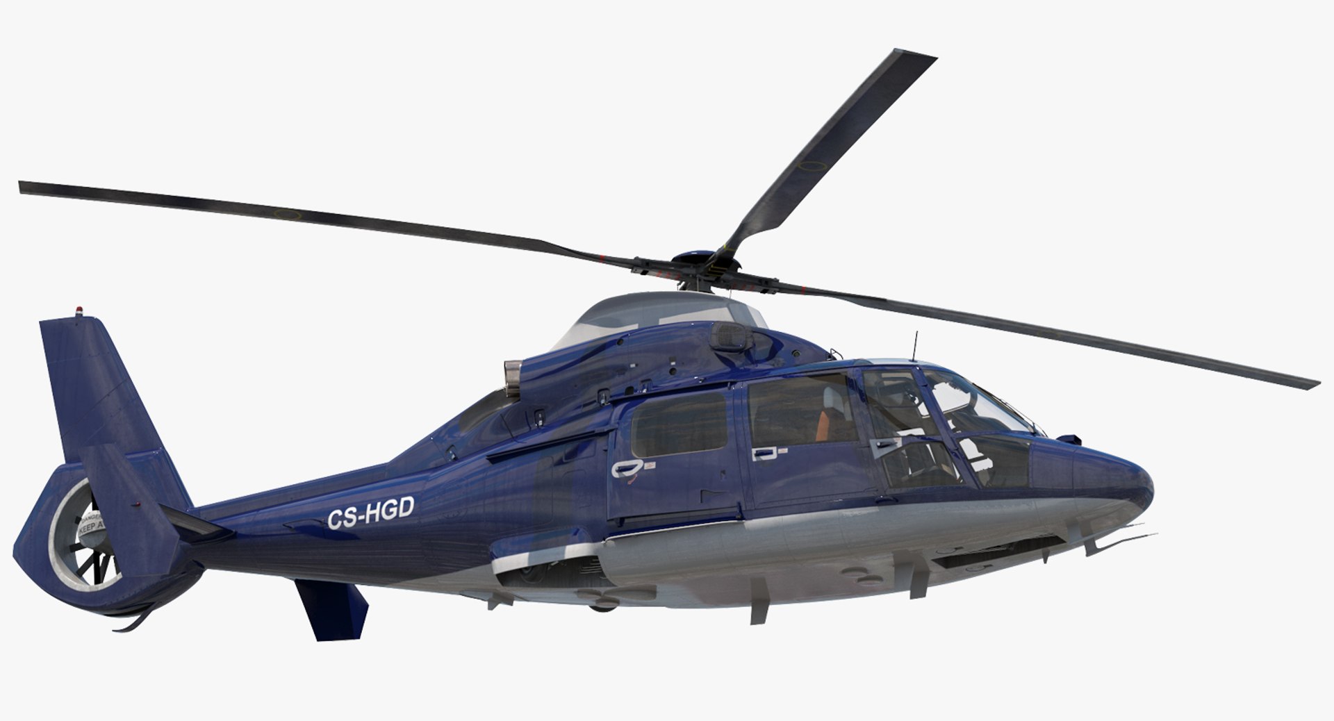 Civil Helicopter Eurocopter SA 365 C Dauphin 3D model preview