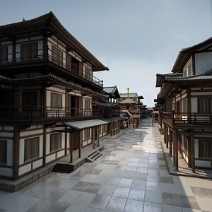 3D japan japanese street