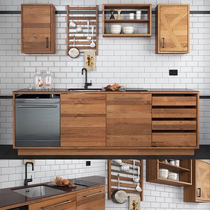 3D railway kitchen