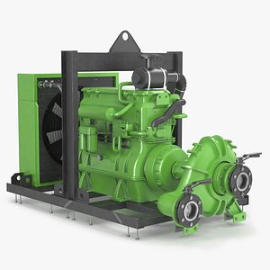 Mobile Diesel Water Pump on Frame