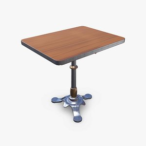Old Retro Vintage Cafe Table Low-poly PBR 3D