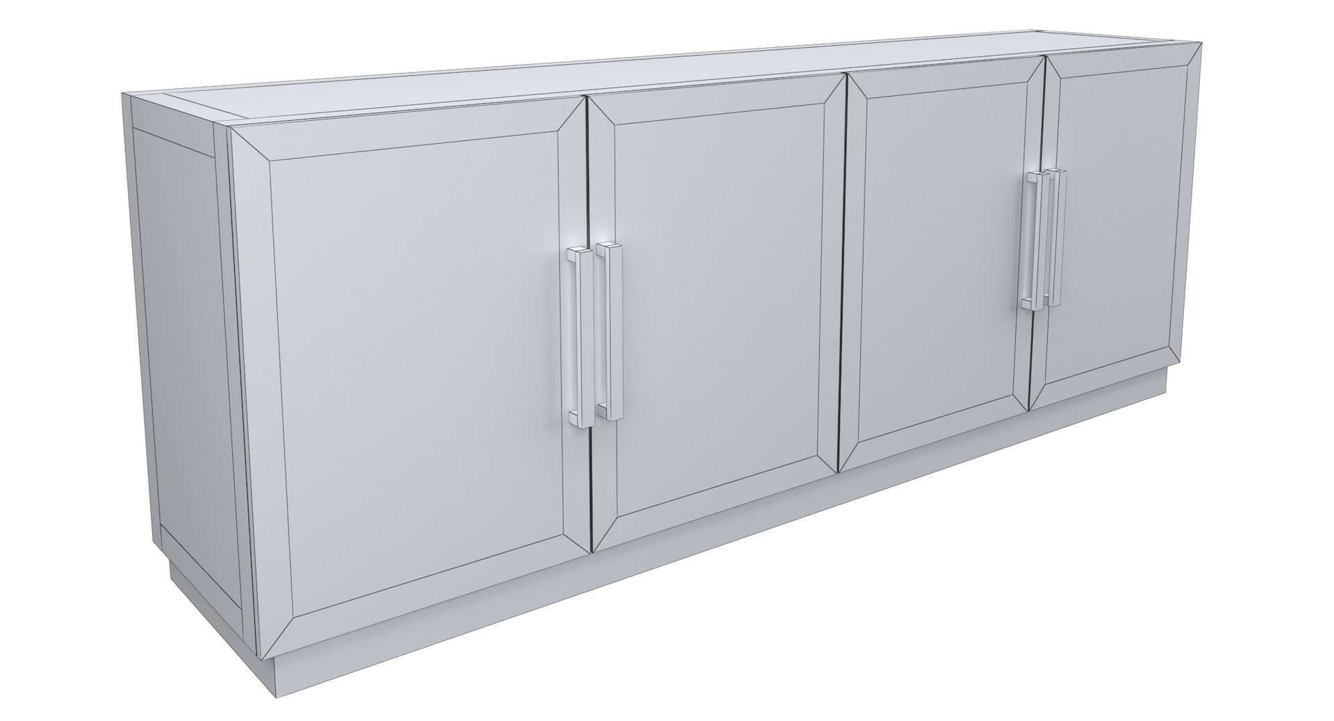 Restoration Hardware Herringbone Sideboard 3d Model