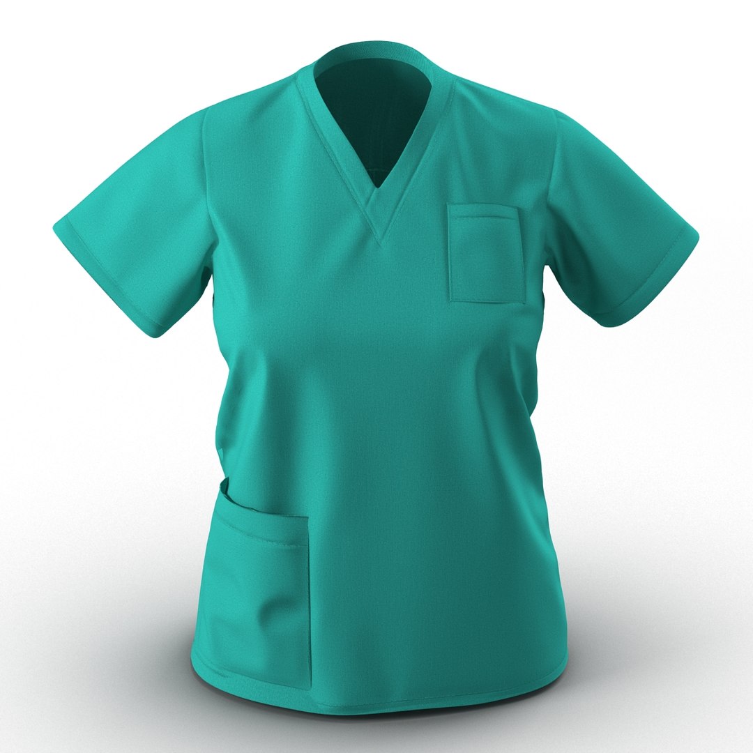 Female Surgeon Dress 9 3D model preview