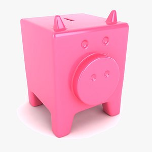 3d model of piggy bank pig