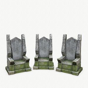 3D Stone Throne model