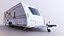 Dirty 2-axle Camping Caravan 3D model