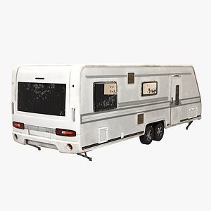 Dirty 2-axle Camping Caravan