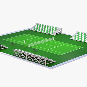 3D Tennis Court 4