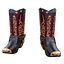 Colección de cinco modelos 3D de botas vaqueras del oeste, listos para videojuegos (PBR).