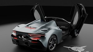 Maserati MC20 cielo 2025 rigged and animated