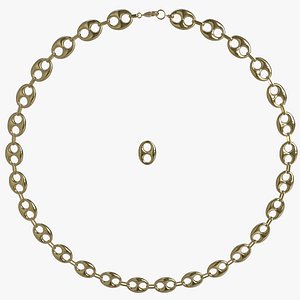 gold bean chain 3d max
