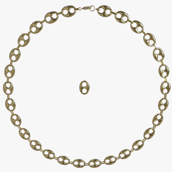 gold bean chain 3d max
