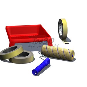 3d roller brush tape tray