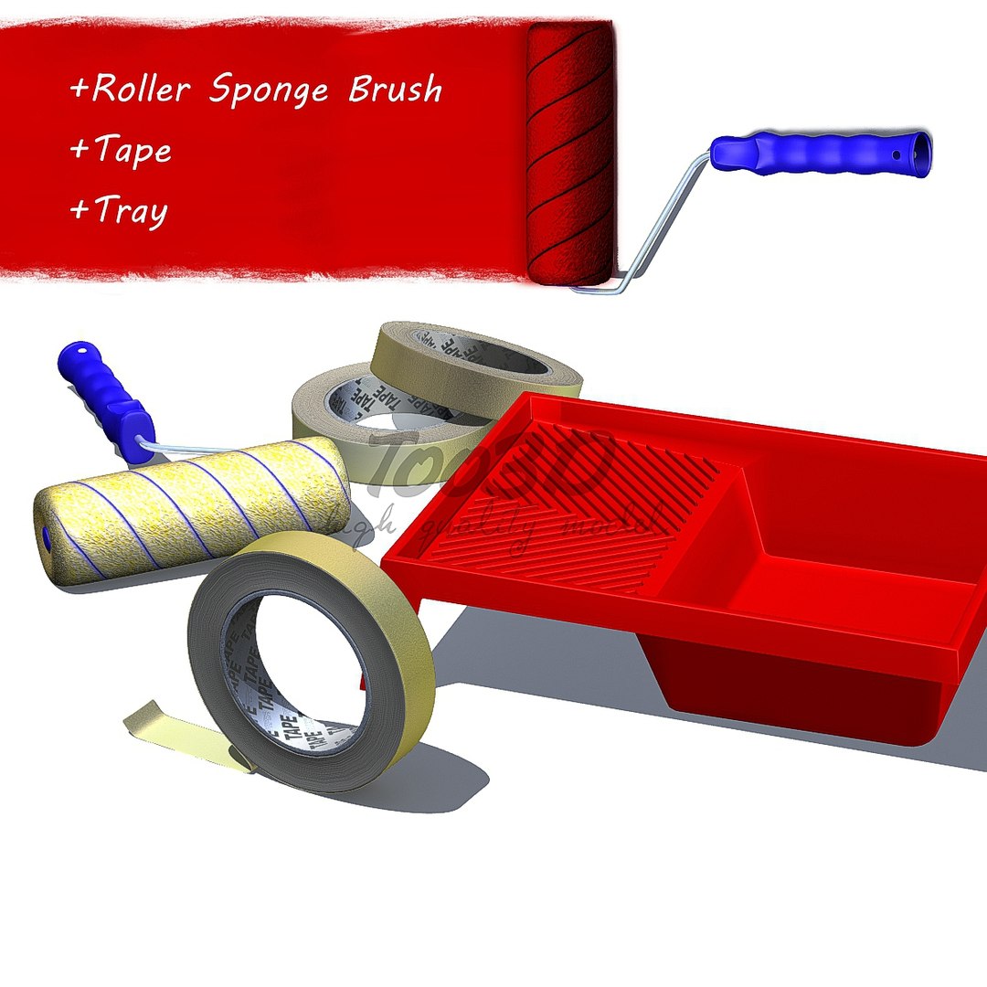 3d roller brush tape tray https://p.turbosquid.com/ts-thumb/Qu/R1WzCp/LgRmUNzP/roller_brush_0080b/jpg/1485859799/1920x1080/fit_q87/0501f4266b9181a42eb5c56cd8f4e6b62c053db3/roller_brush_0080b.jpg